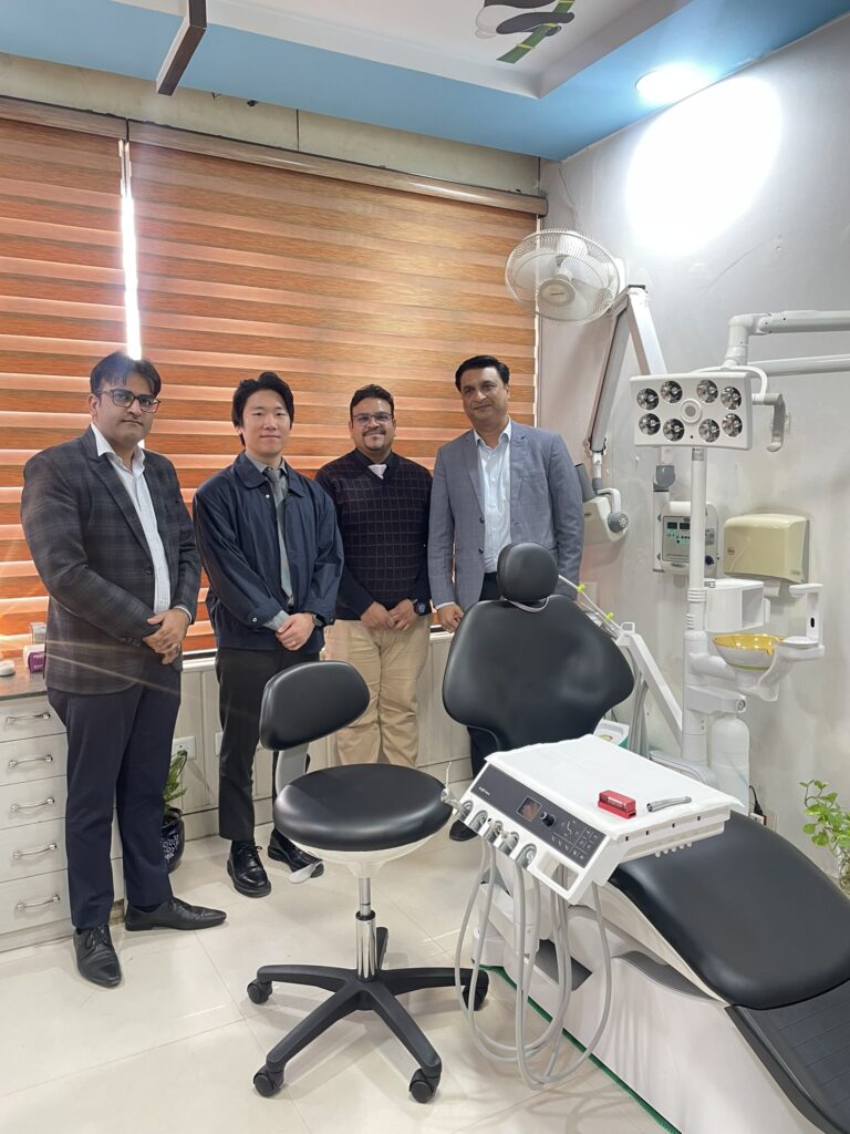 Mr Yun, MD of Dentium Korea, visiting Dr. Gupta's Smile Clinic