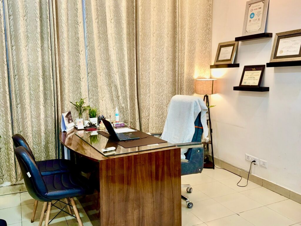Consultation room at Dr. Gupta's Smile Clinic, Zirakpur