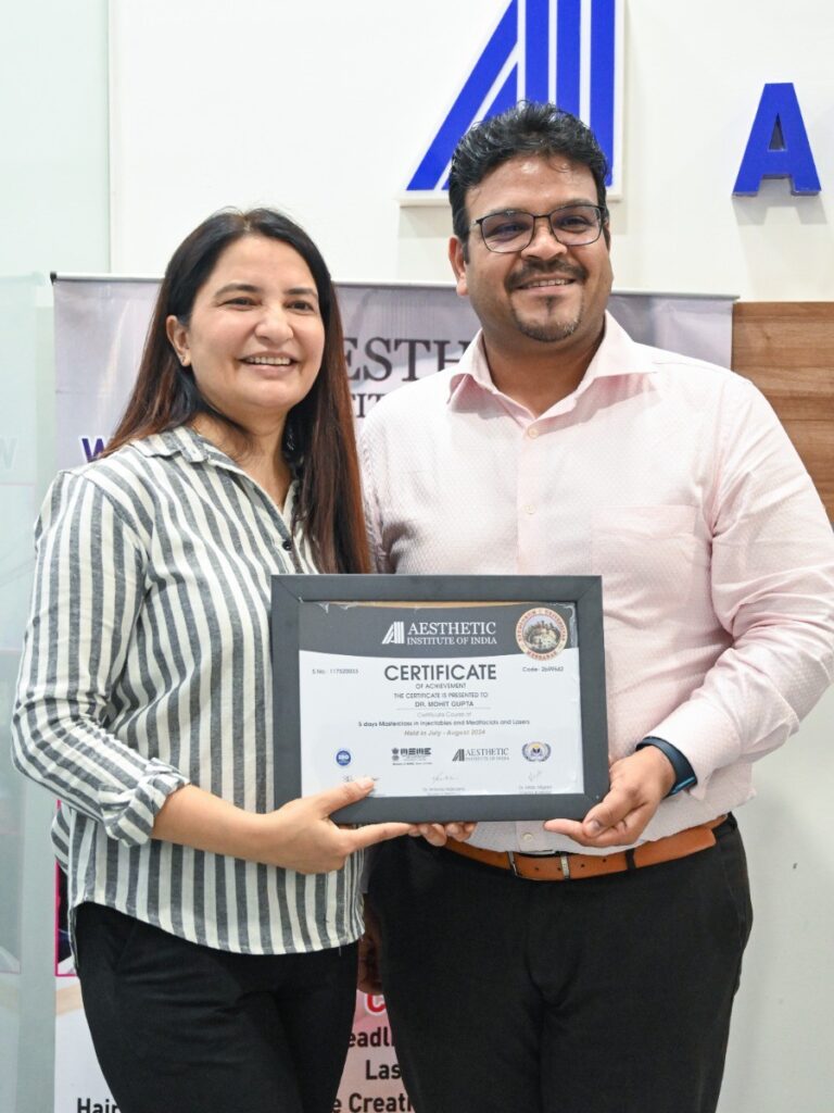 Dr. Mohit Gupta honoured by Aesthetic India